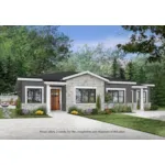 Mountain House Plan Front of Home - Chambers Run Duplex Home 032D-1055 - Shop House Plans and More