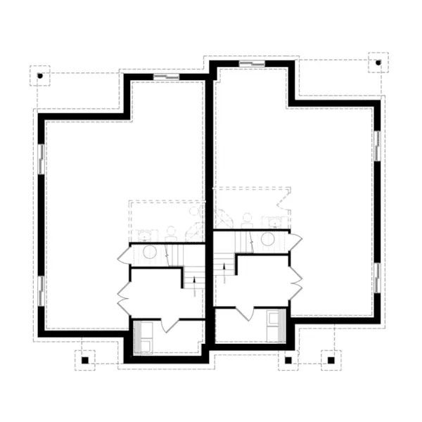 Country House Plan Lower Level Floor - Carlow Place Duplex Home 032D-1056 - Shop House Plans and More