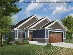 Mountain House Plan Front of Home - Morrison Hollow Ranch Home 032D-1062 - Shop House Plans and More