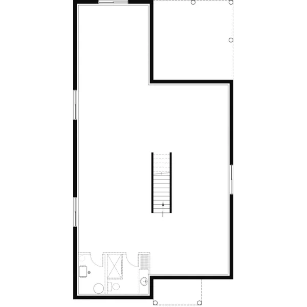 Craftsman House Plan Lower Level Floor - Moore Creek Ranch Home 032D-1063 - Shop House Plans and More