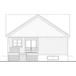 Craftsman House Plan Rear Elevation - Moore Creek Ranch Home 032D-1063 - Shop House Plans and More