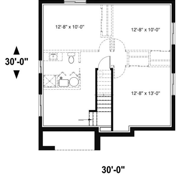 Rustic House Plan Lower Level Floor - Canoe Trail Rustic Modern Home 032D-1066 - Shop House Plans and More