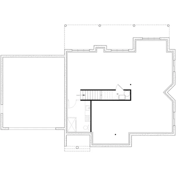 Bungalow House Plan Basement Floor - Barron Pass Rustic Home 032D-1068 - Shop House Plans and More