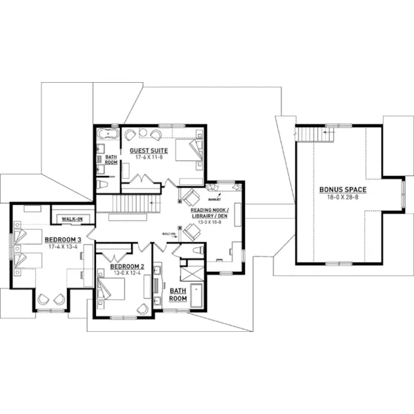 Luxury House Plan Second Floor - Adeliade Modern Farmhouse 032D-1069 - Shop House Plans and More