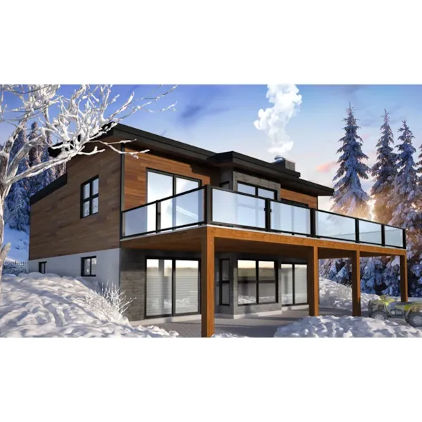 European House Plan Rear Photo 03 - Matterhorn Modern Home 032D-1071 - Shop House Plans and More