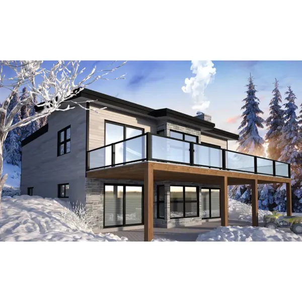 European House Plan Rear Photo 04 - Matterhorn Modern Home 032D-1071 - Shop House Plans and More