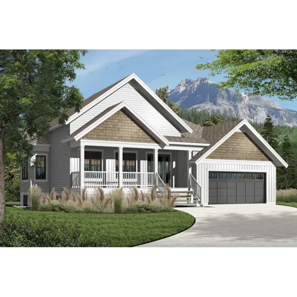 Farmhouse Plan Front Photo 03 - Megan Meadow Country Home 032D-1072 - Shop House Plans and More