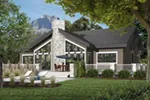 Rustic House Plan Front of Home - 032D-1076 - Shop House Plans and More