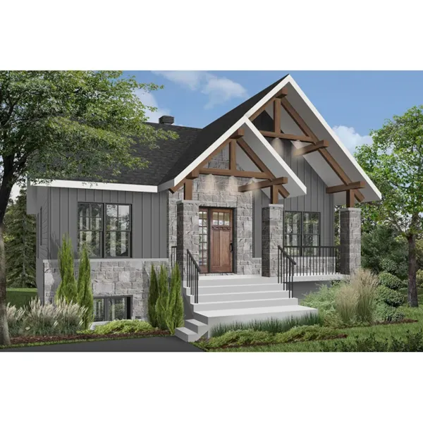 Cabin & Cottage House Plan Front Photo 01 - Somers Bay Craftsman Home 032D-1077 - Shop House Plans and More