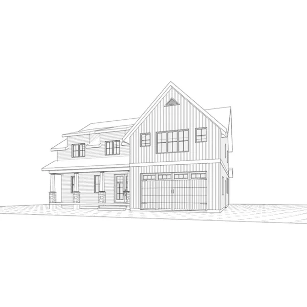 Modern Farmhouse Plan Front Image of House - Holly Hollow Home 032D-1078 - Shop House Plans and More