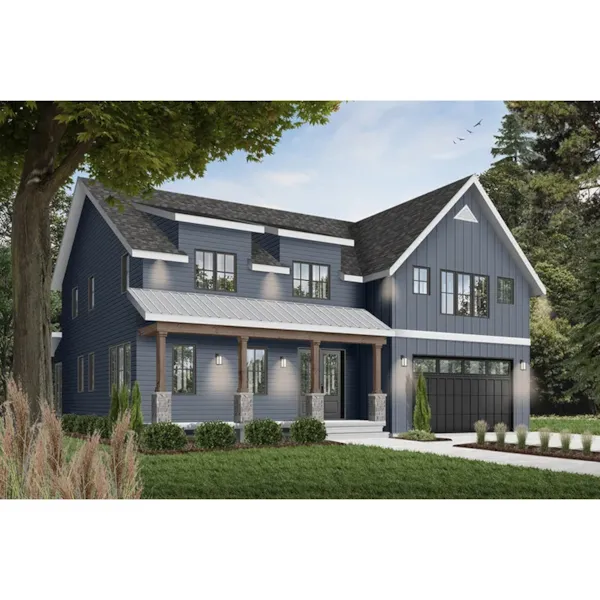 Modern Farmhouse Plan Front Photo 03 - Holly Hollow Home 032D-1078 - Shop House Plans and More