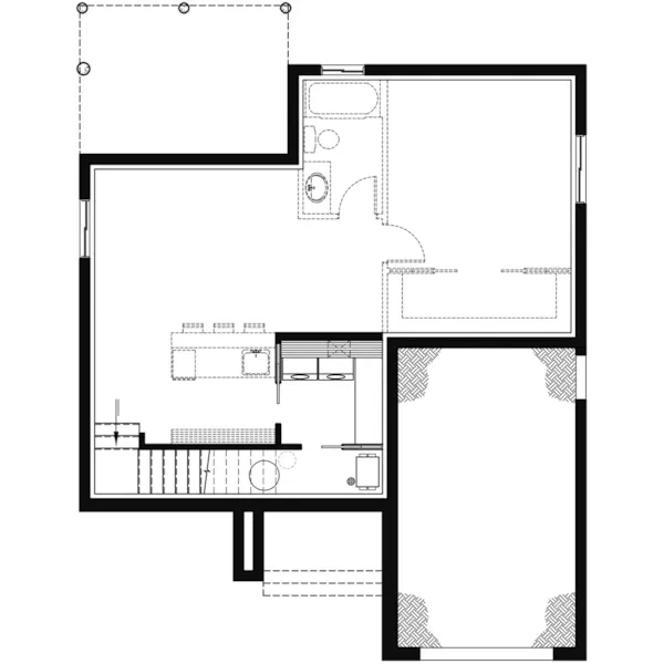 Ranch House Plan First Floor - Gonzales Pass Rustic Home 032D-1079 - Shop House Plans and More