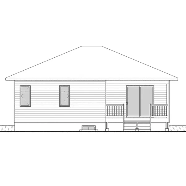 Ranch House Plan Rear Elevation - Gonzales Pass Rustic Home 032D-1079 - Shop House Plans and More