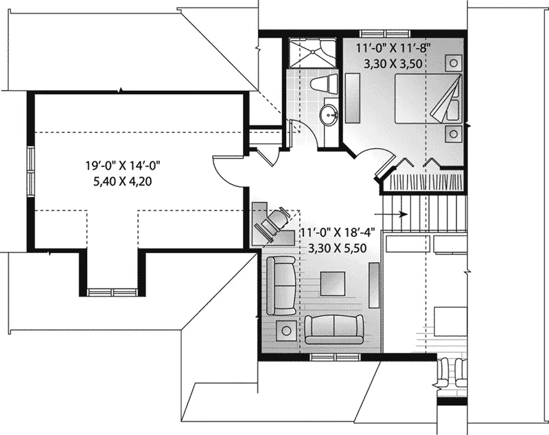 Mountain House Plan Second Floor - 032D-1082 - Shop House Plans and More