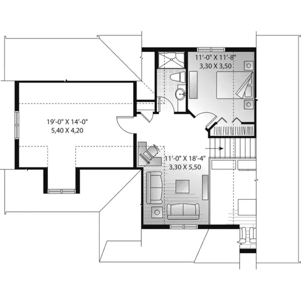 Cabin & Cottage House Plan Second Floor - Clinton Lake Craftsman Home 032D-1082 - Shop House Plans and More