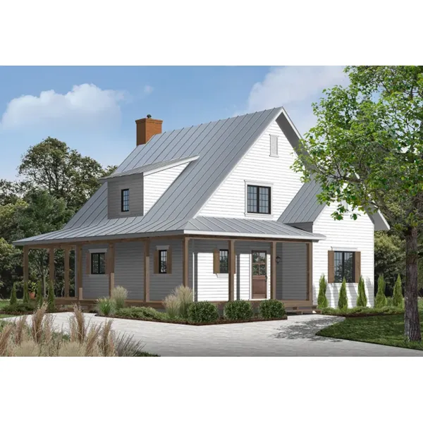 Ranch House Plan Front of Home - Bryan Lane Modern Farmhouse 032D-1083 - Shop House Plans and More