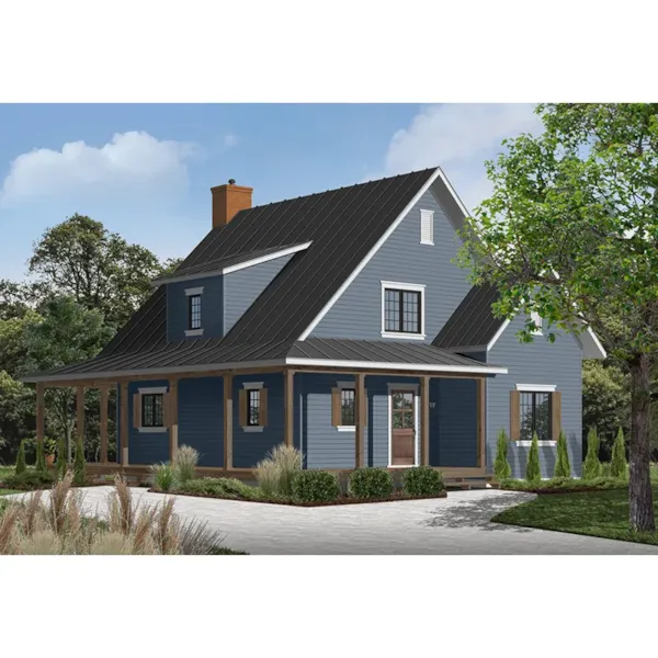 Ranch House Plan Front Photo 02 - Bryan Lane Modern Farmhouse 032D-1083 - Shop House Plans and More