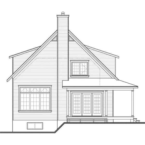 Ranch House Plan Rear Elevation - Bryan Lane Modern Farmhouse 032D-1083 - Shop House Plans and More