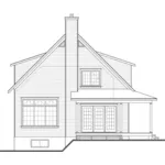 Ranch House Plan Rear Elevation - Bryan Lane Modern Farmhouse 032D-1083 - Shop House Plans and More