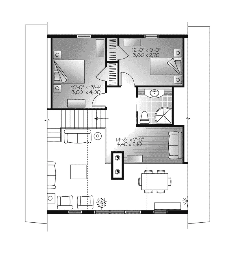Mountain House Plan Second Floor - 032D-1085 - Shop House Plans and More