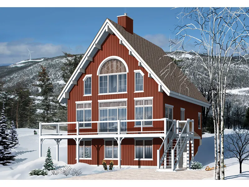 Mountain House Plan Front Photo 01 - 032D-1085 - Shop House Plans and More