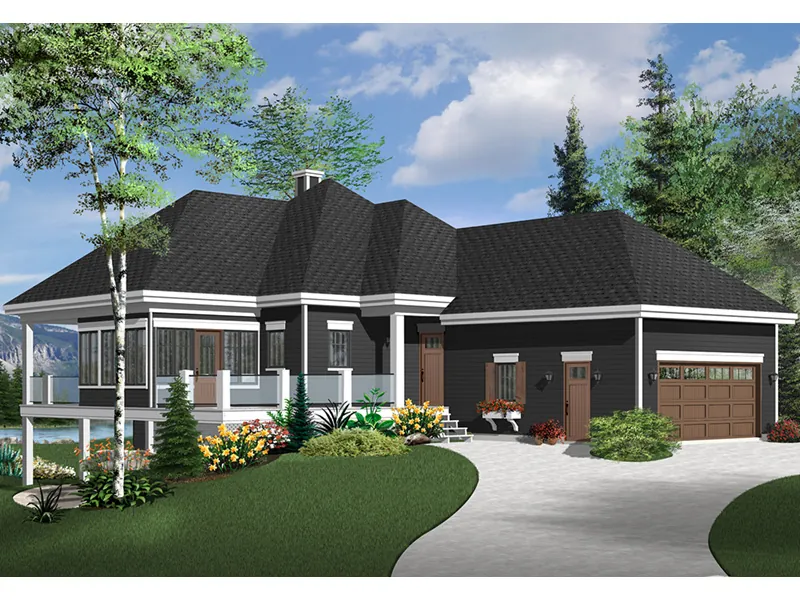 Ranch House Plan Front Photo 02 - 032D-1087 - Shop House Plans and More
