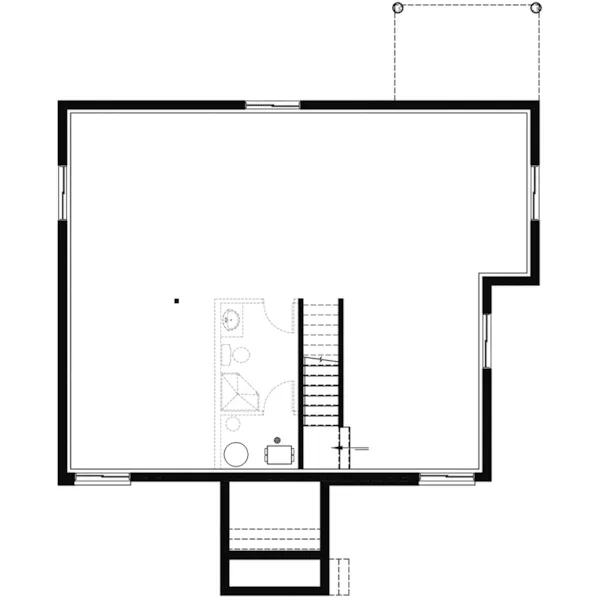 Contemporary House Plan Lower Level Floor - Pebble Terrace Modern Home 032D-1088 - Shop House Plans and More