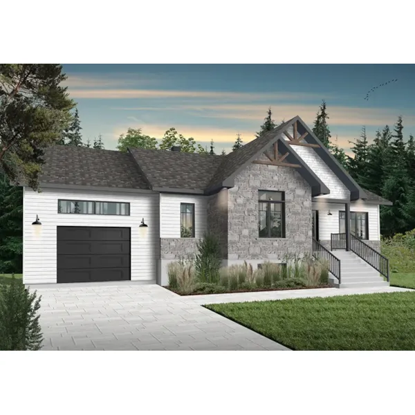 Traditional House Plan Front of Home - Romney Ridge Ranch Home 032D-1089 - Shop House Plans and More