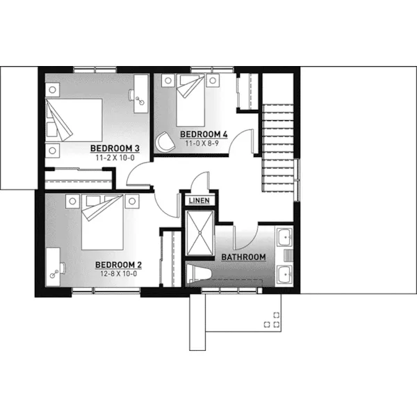 Cabin & Cottage House Plan Second Floor - Solimar Modern Home 032D-1090 - Shop House Plans and More