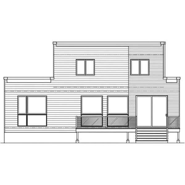 Cabin & Cottage House Plan Rear Elevation - Solimar Modern Home 032D-1090 - Shop House Plans and More