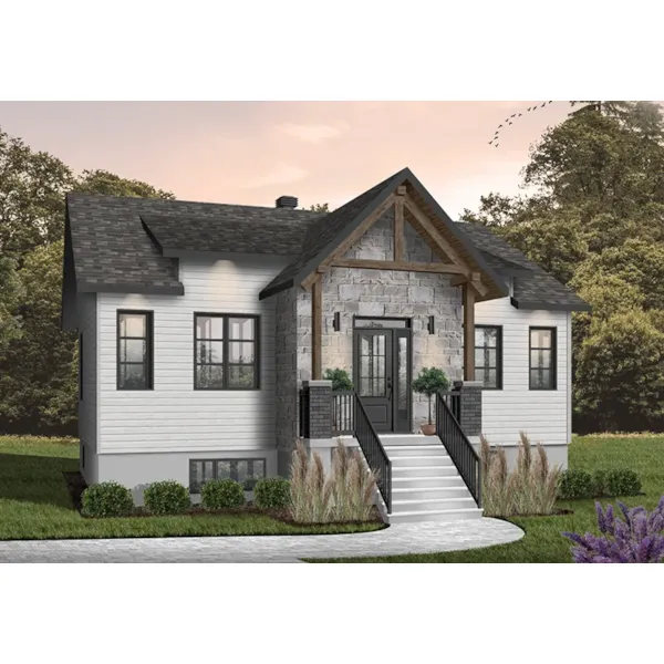 Modern House Plan Front of Home - Thistle Woods Home 032D-1091 - Shop House Plans and More