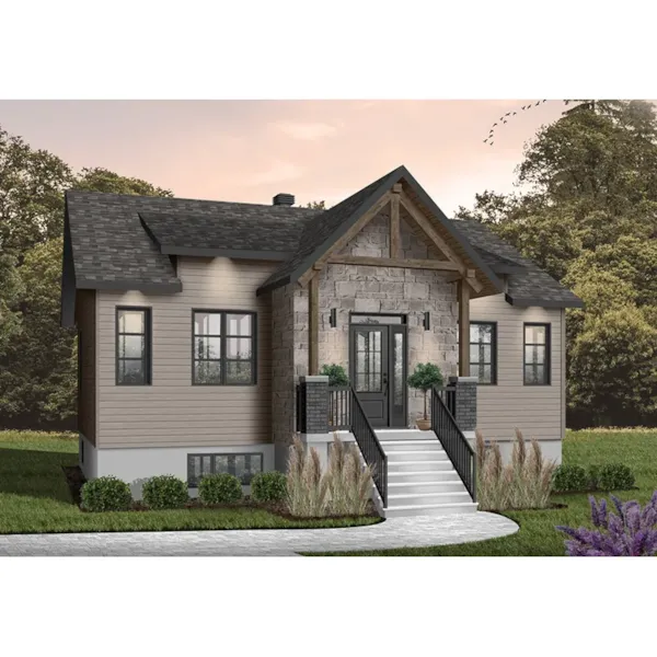 Modern House Plan Front Photo 01 - Thistle Woods Home 032D-1091 - Shop House Plans and More