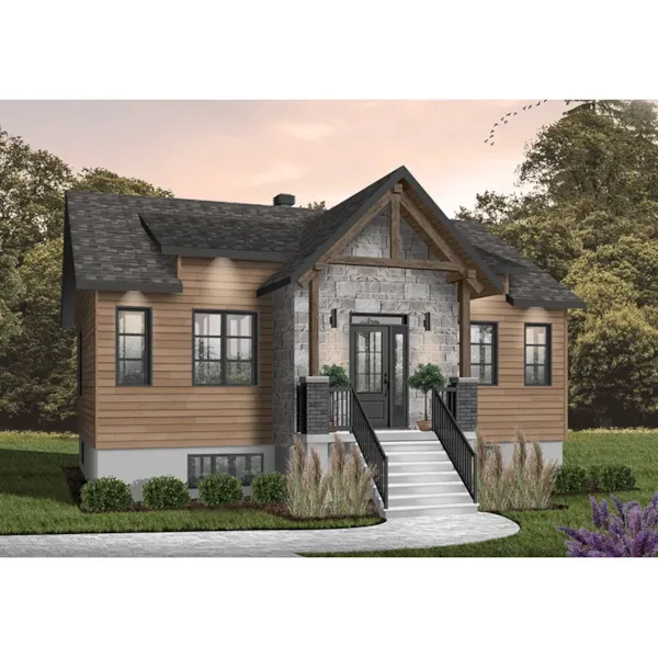 Modern House Plan Front Photo 03 - Thistle Woods Home 032D-1091 - Shop House Plans and More