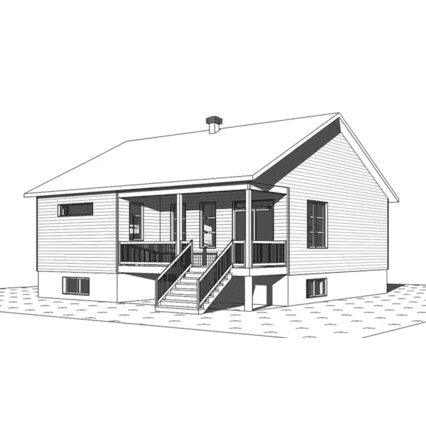 Modern House Plan Rear Elevation - Thistle Woods Home 032D-1091 - Shop House Plans and More