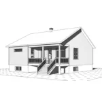 Modern House Plan Rear Elevation - Thistle Woods Home 032D-1091 - Shop House Plans and More