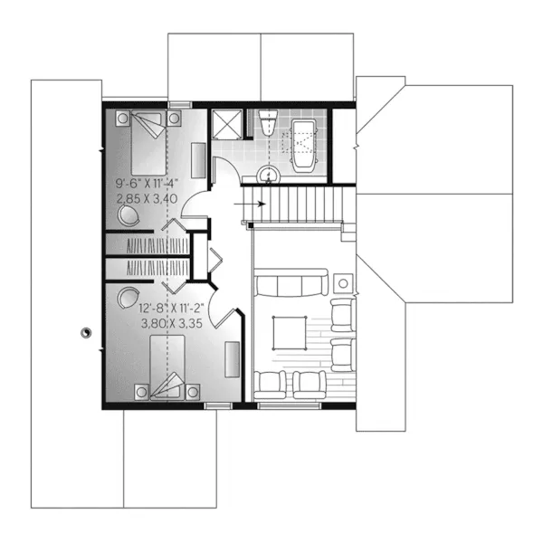 Cabin & Cottage House Plan Second Floor - Bucks Trail Rustic Home 032D-1103 - Shop House Plans and More