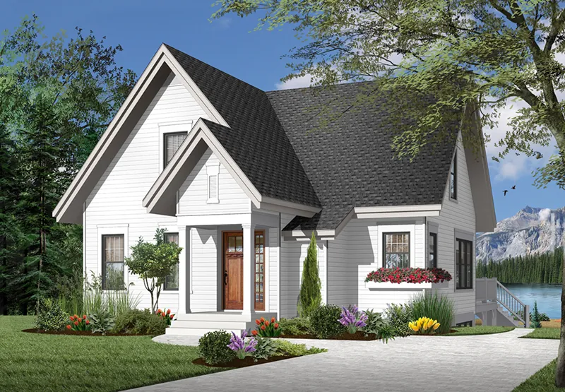 Farmhouse Plan Front of Home - 032D-1105 - Shop House Plans and More
