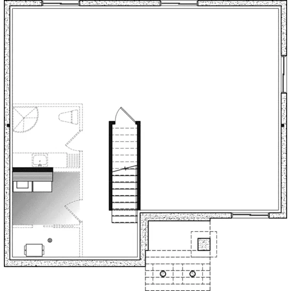 Country House Plan Basement Floor - Getty Hill Modern Farmhouse 032D-1107 - Search House Plans and More