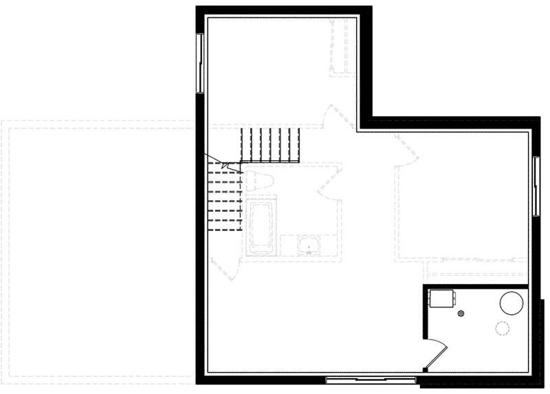Contemporary House Plan Basement Floor - Joshua Modern Home 032D-1108 - Search House Plans and More