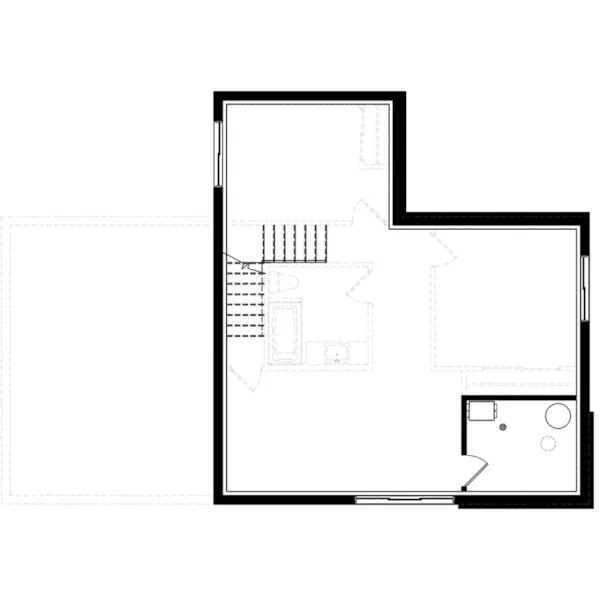 Modern House Plan Basement Floor - Joshua Modern Home 032D-1108 - Search House Plans and More