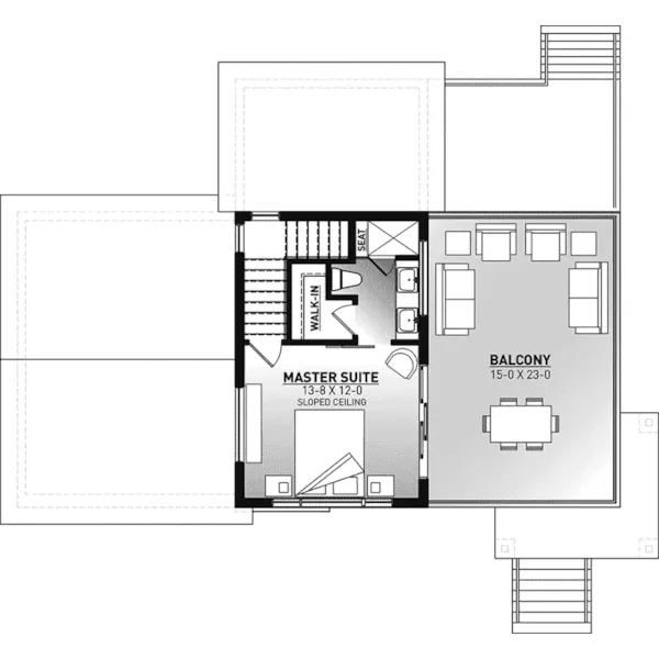 Modern House Plan Second Floor - Joshua Modern Home 032D-1108 - Search House Plans and More