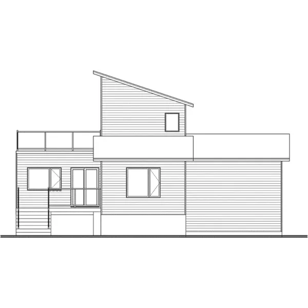 Modern House Plan Rear Elevation - Joshua Modern Home 032D-1108 - Search House Plans and More