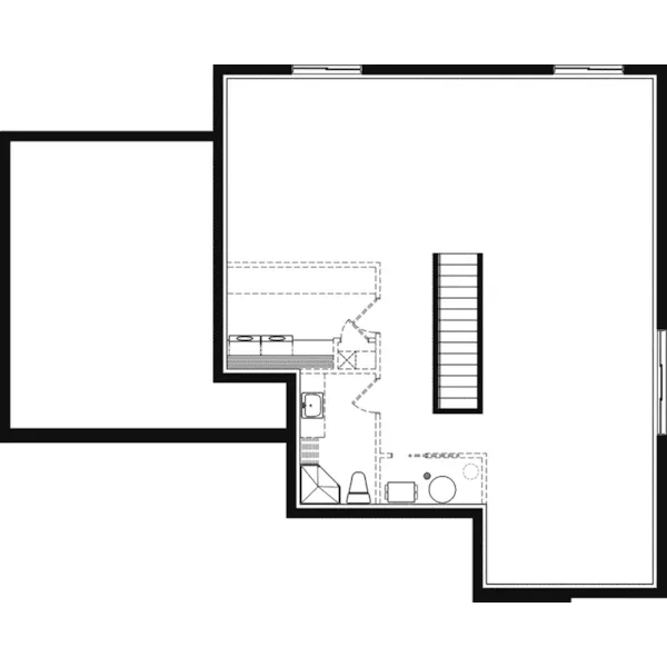 Modern House Plan Basement Floor - Osage Trail Modern Home 032D-1109 - Shop House Plans and More