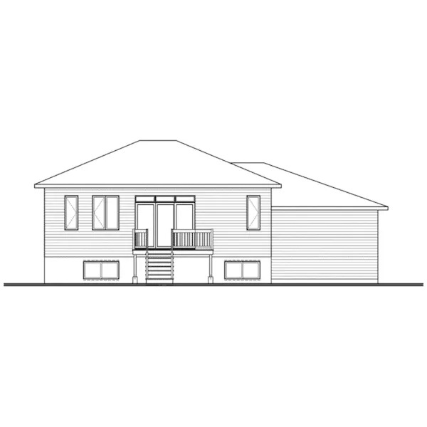 Modern House Plan Rear Elevation - Osage Trail Modern Home 032D-1109 - Shop House Plans and More