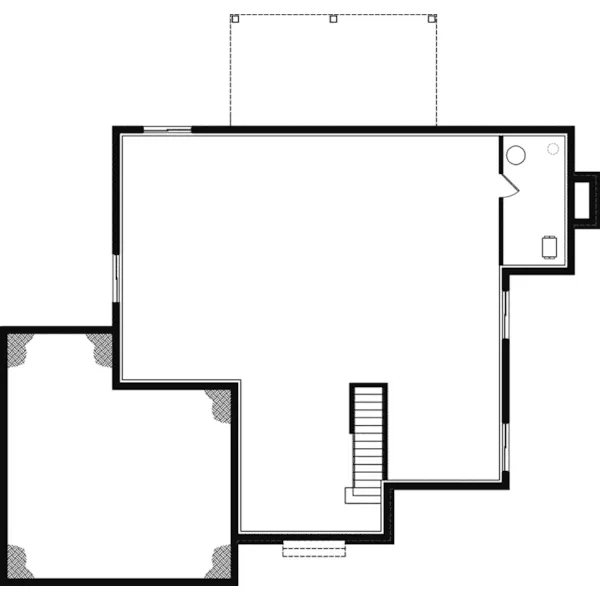 Mountain House Plan Basement Floor - Kimpton Modern Home 032D-1110 - Search House Plans and More