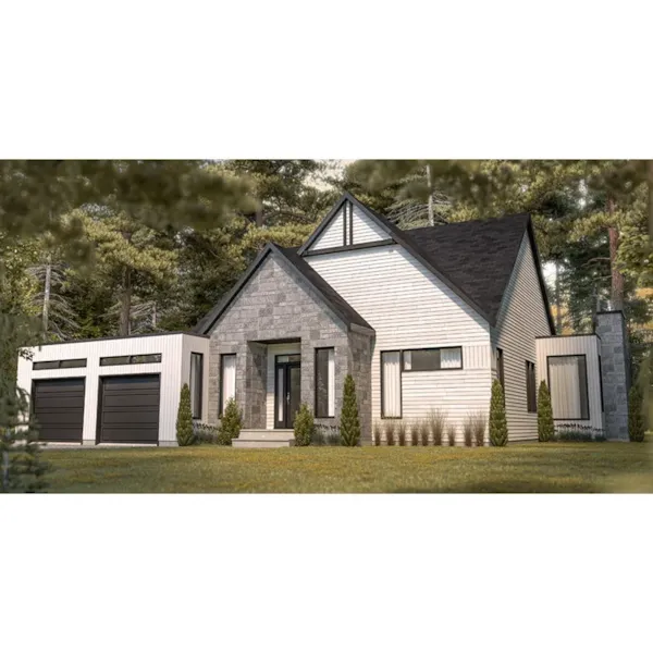 Mountain House Plan Front Photo 01 - Kimpton Modern Home 032D-1110 - Search House Plans and More