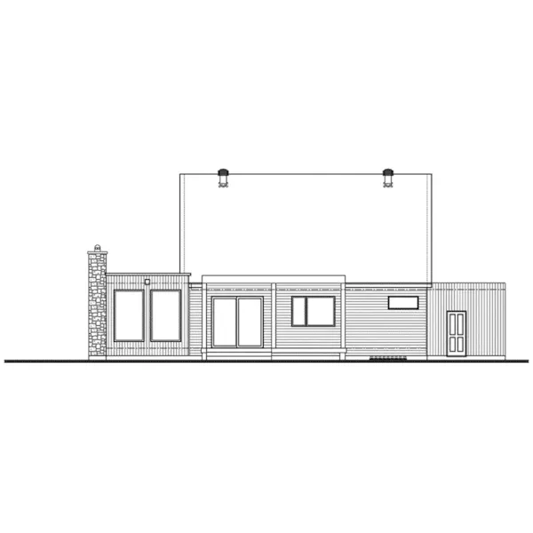 Mountain House Plan Rear Elevation - Kimpton Modern Home 032D-1110 - Search House Plans and More