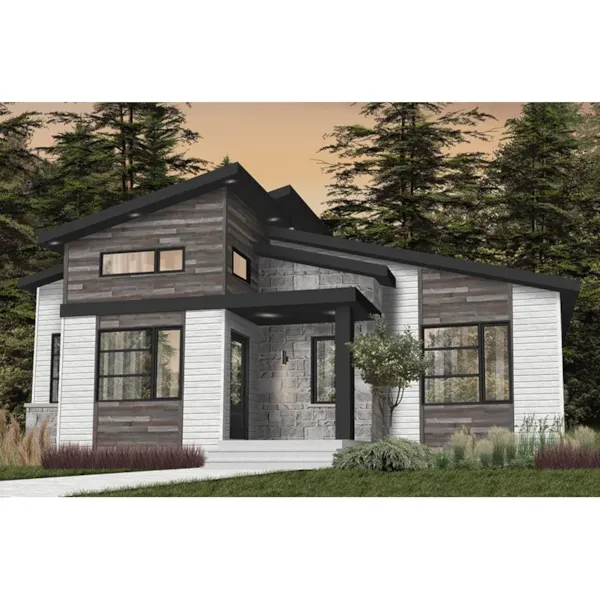 Rustic House Plan Front Photo 04 - Silverado Rustic Modern Home 032D-1111 - Shop House Plans and More