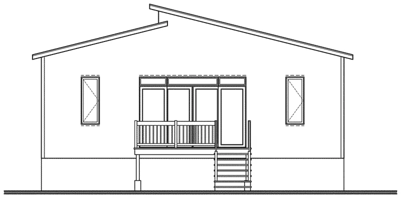 Mountain House Plan Rear Elevation - 032D-1113 - Shop House Plans and More