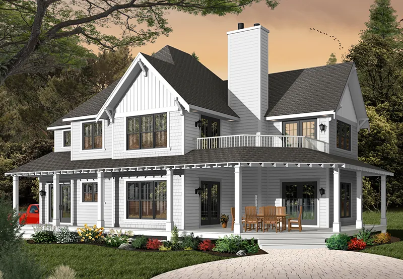 Victorian House Plan Front of Home - 032D-1114 - Shop House Plans and More